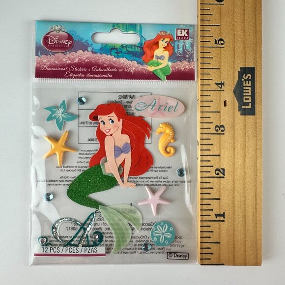 Disney EK Success Dimensional Stickers Ariel 12 Pcs - Picture 2 of 2